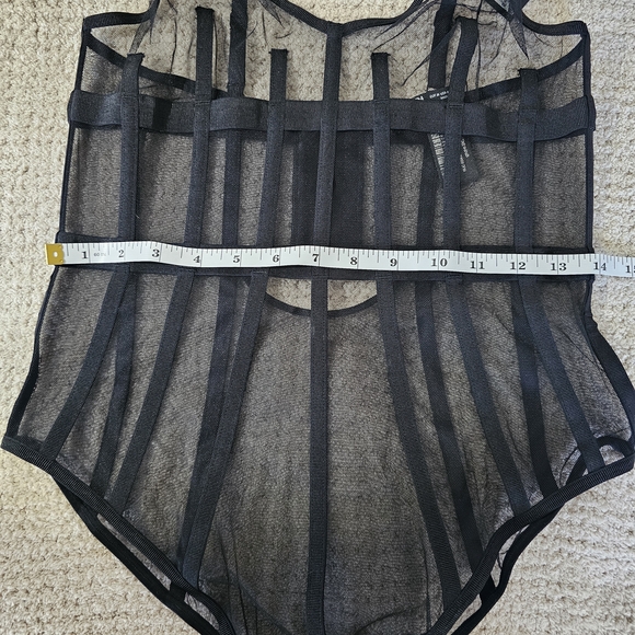 NWT ZARA Sheer Mesh Strappy Bodysuit – Size M - Picture 5 of 15